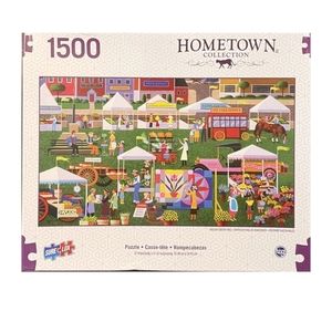 Hometown Collection Farmers Market Sure-lox 1500 Piece Jigsaw Puzzle Brand New